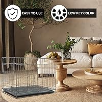 Vista 5 de Cunno 2 Piezas Bandeja de Repuesto para Jaula de Perro Bandeja Inferior de Perrera Bandeja Inferior de Repuesto Bandeja Inferior de Plástico