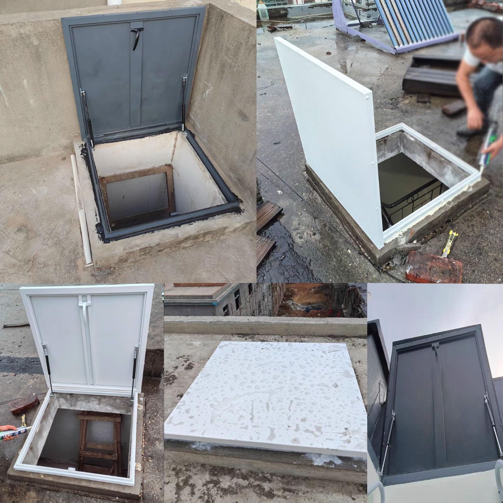Trappe d'accès de toit imperméable facile à installer pour grenier et sous-sol Résistant aux intempéries Solution d'accès sécurisé pour l'amélioration de la maison