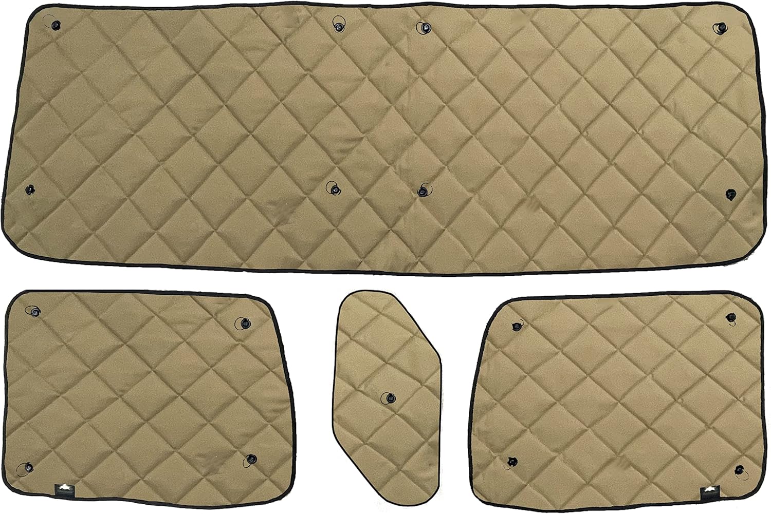 Fits 1997+ Western Star 4700/4800/4900/5700 with Newer Solid Door Windows- ZenEclipse Blackout Insulated InteriorWindow Covers (Grey-Does Not Include Peeper)