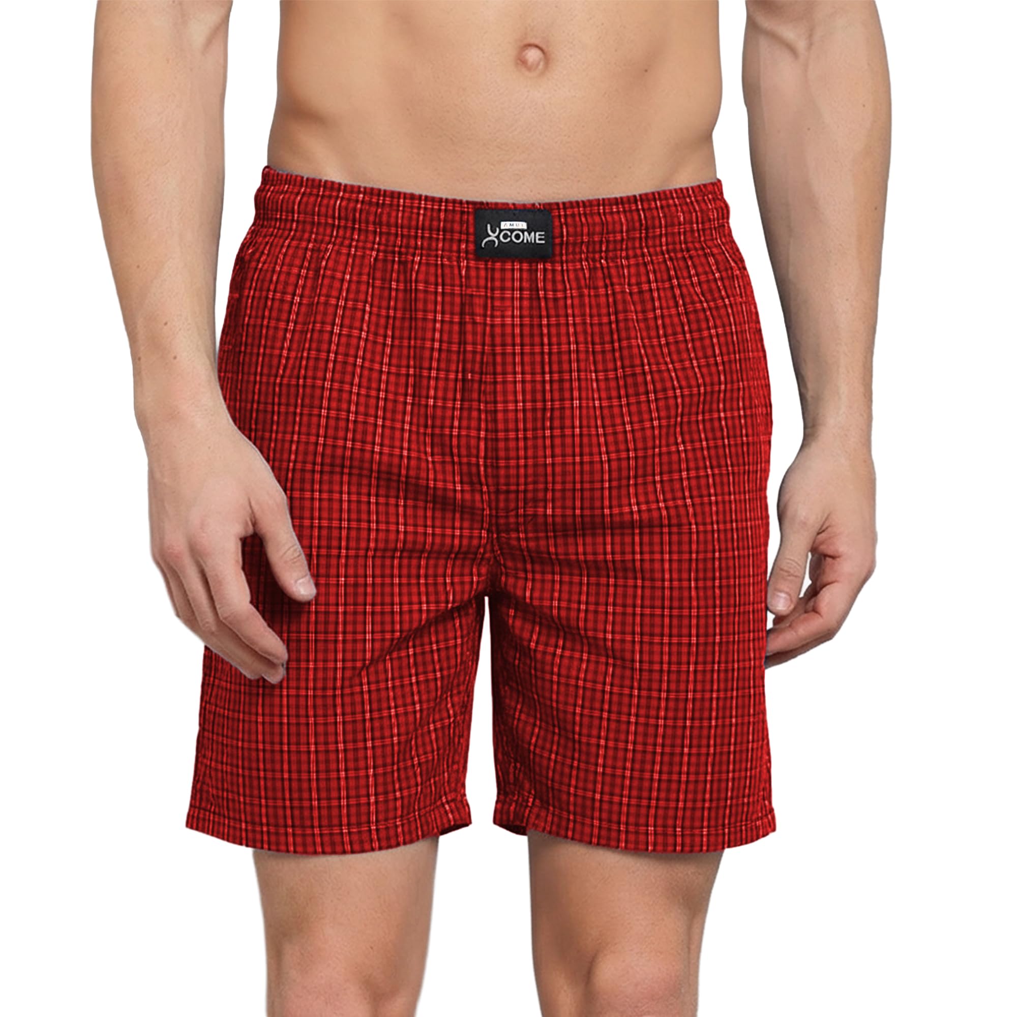 amul comfy Men’s Checkered Boxer Shorts – 100% Cotton | Assorted Colours May Vary-picture-30