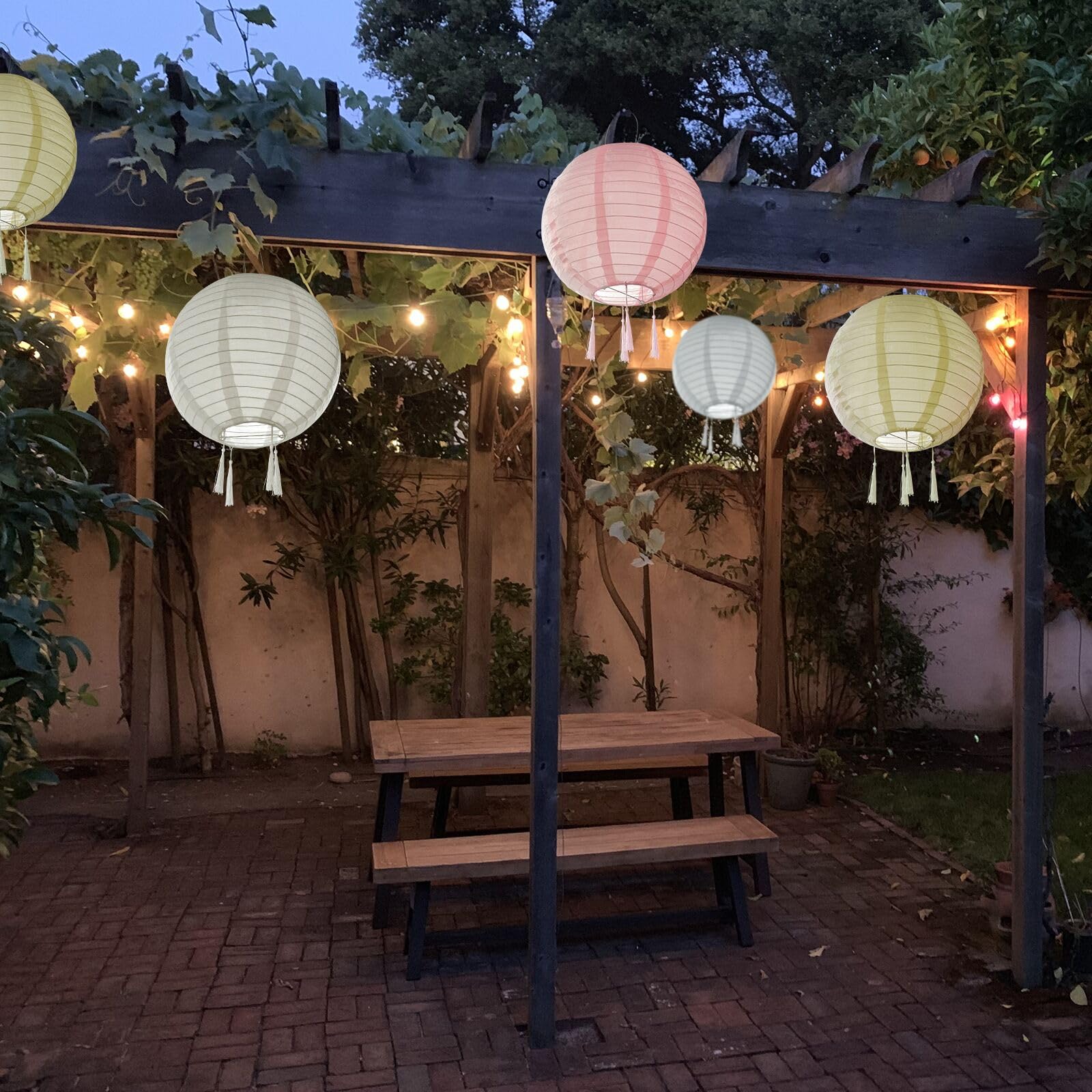 Latarnia solarna LED, wodoodporna, 3 szt., odporna na warunki atmosferyczne, 30 cm, do użytku na zewnątrz, do ogrodu, na Halloween, dekoracja na imprezę, jasnoniebieska