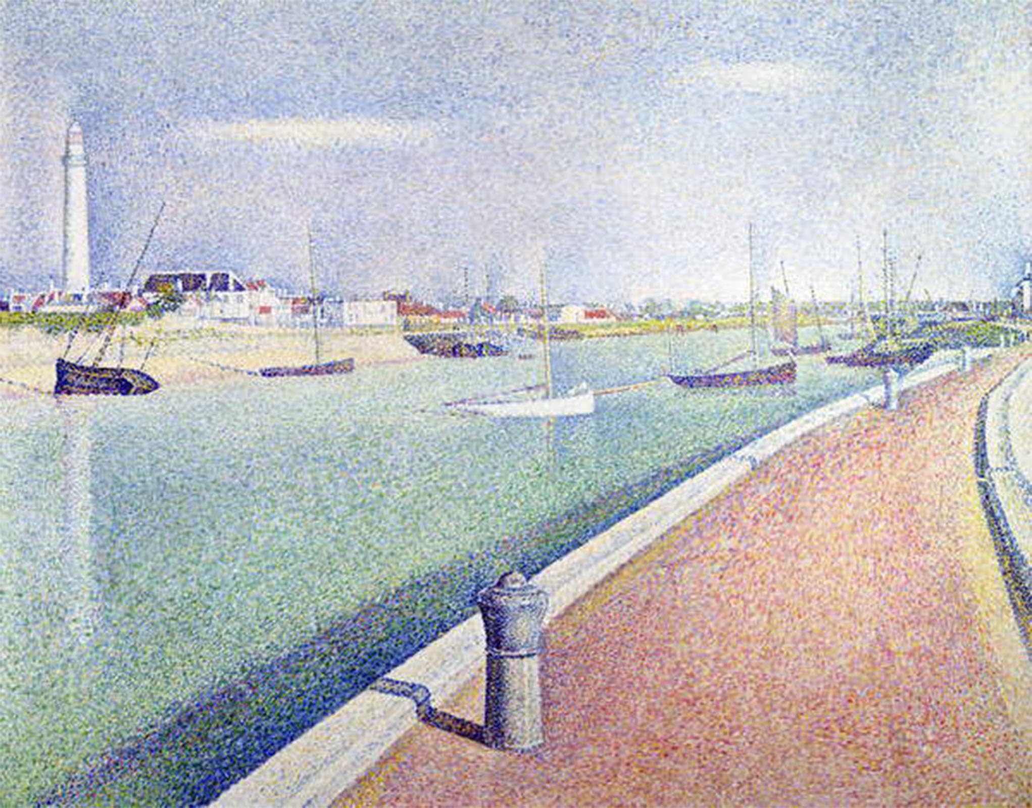 SERENDIPITP Aesthetic Poster Photo Wall Print Retro Picture the Gravelines Petit Fort Philippe by Georges Pierre Seurat Modern Wall Artwork for Home Decor 60x90cm
