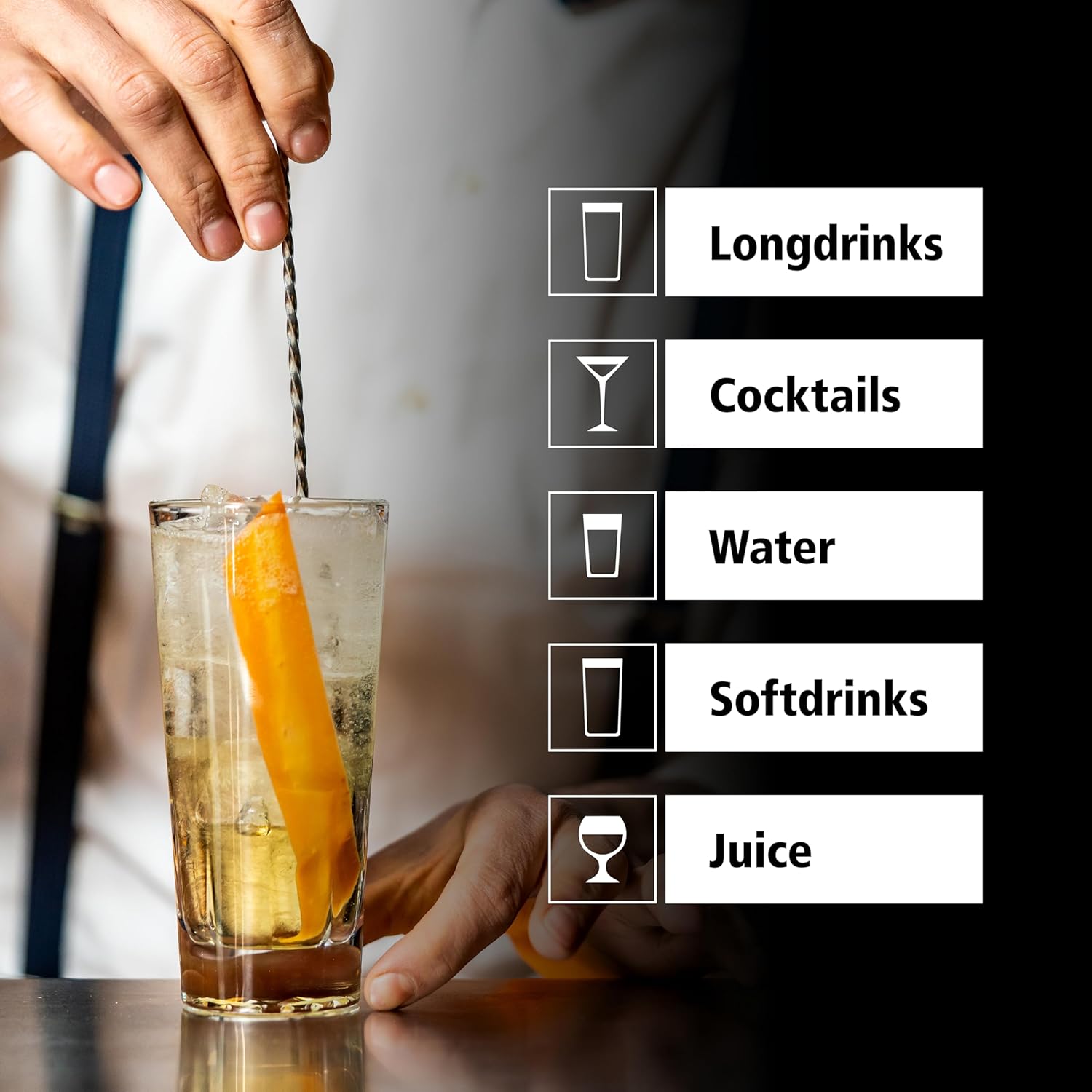 Libbey Gallery 70523 Drinking Glass 399 ml Stackable Set of 12