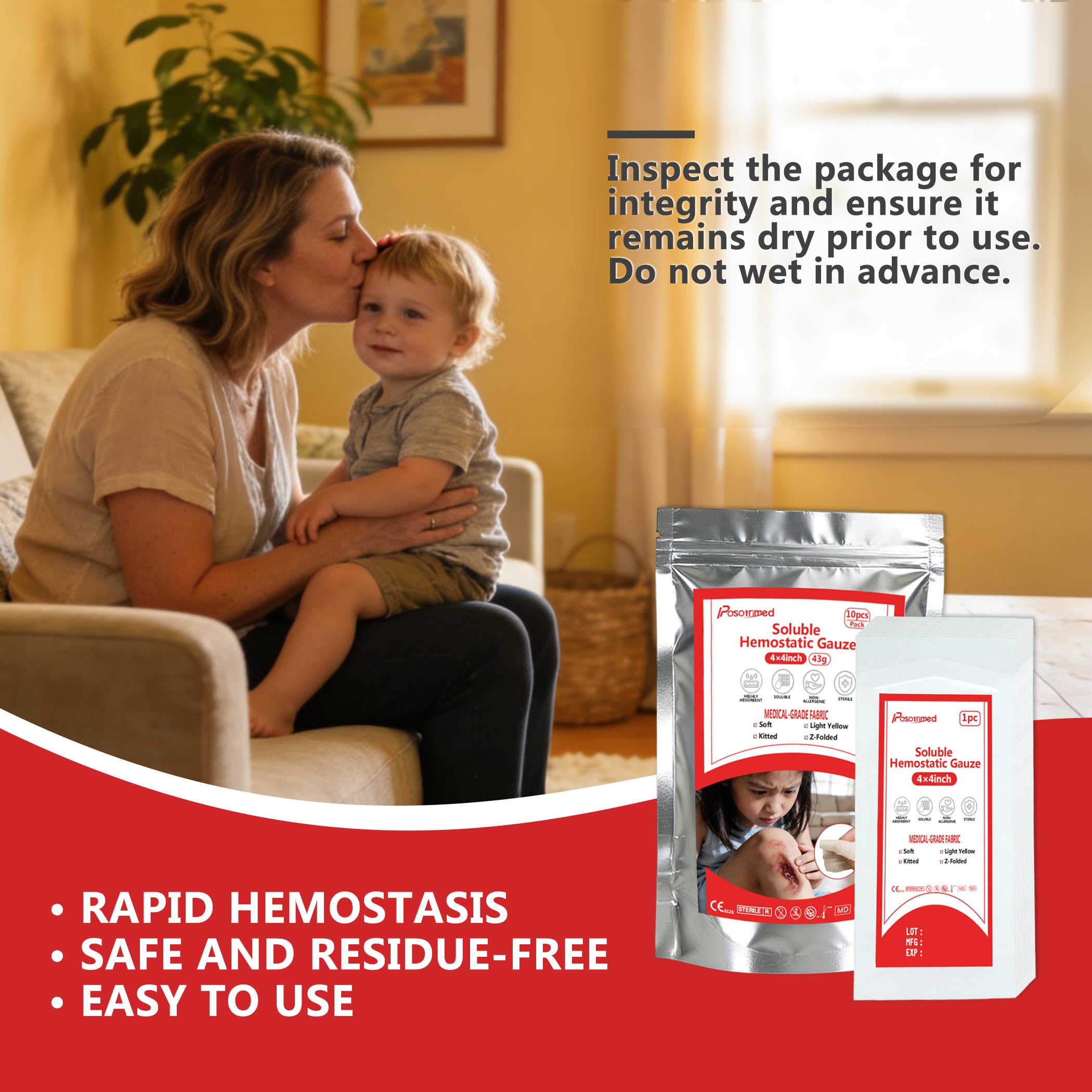 Quick Clot Hemostatic Gauze - Combat Wound Care -7