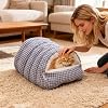 Cat House, Small Dog And Cats Tent, 30x30x20cm Kitten Tents, Soft Kitten Beds, Washable Pets Bed Cave, Enclosed Cat Bed, Foldable Cats Houses, Pet Tent Cave, Enclosed Catbed For Indoor House,