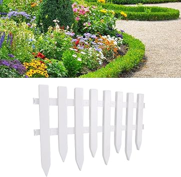 Decorative Plastic Landscape Edging Fence, 5PCS, 50x30.5cm, Sturdy Construction, Easy Customization, Ideal for Lawns, Flower Beds and Pathways