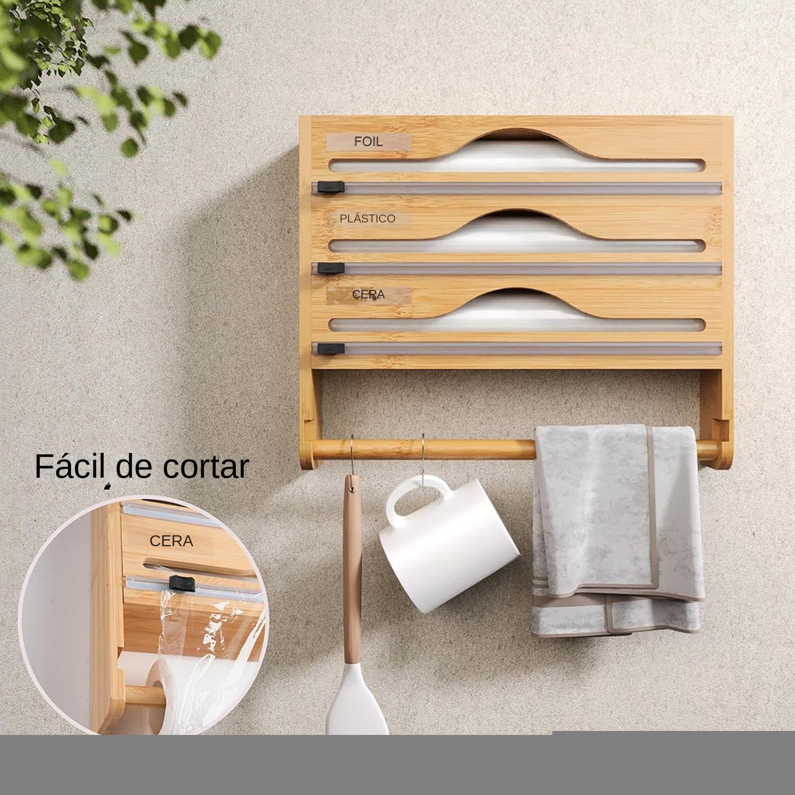 Organizador De Papel De Aluminio para Cajón Contenedor