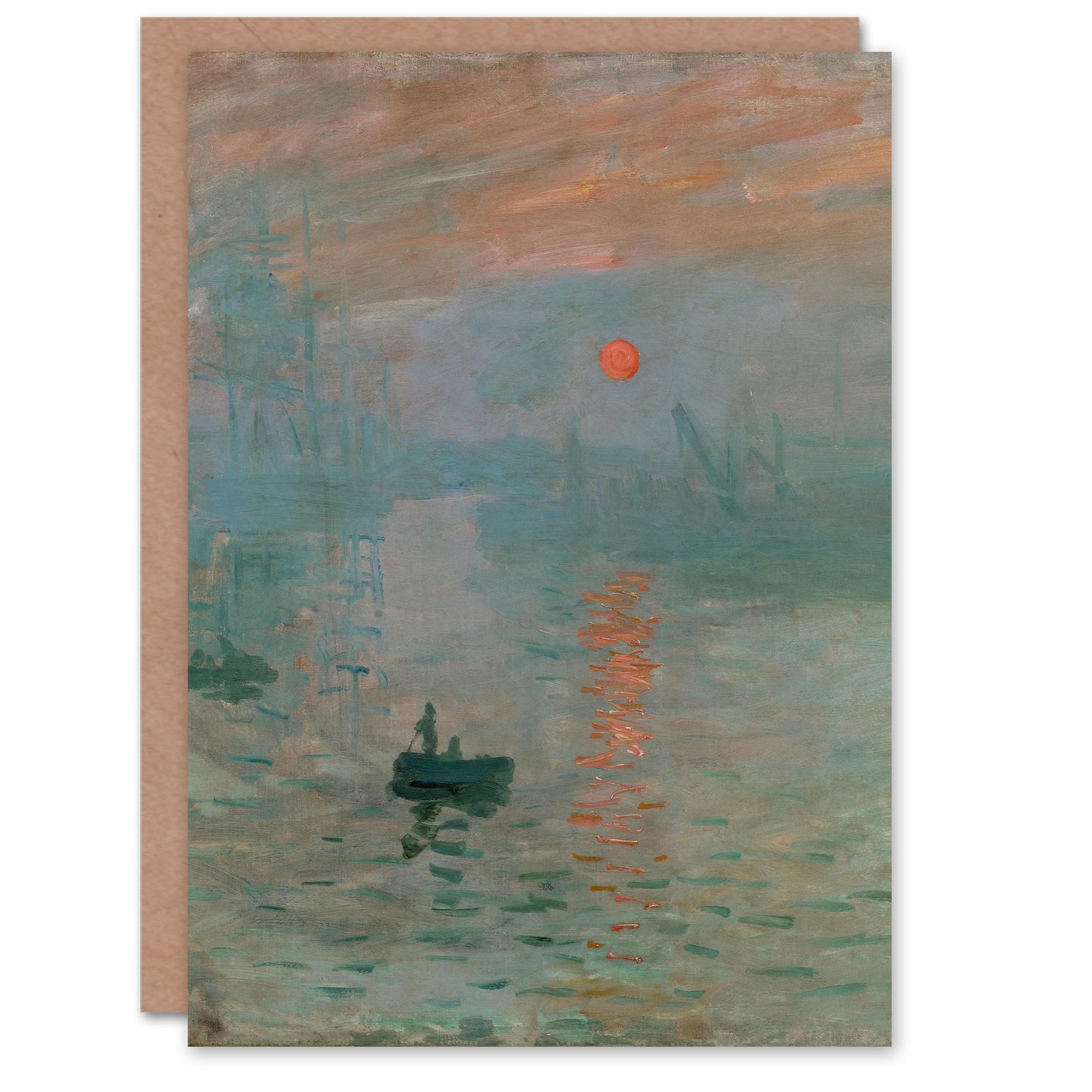 Artery8 Claude Monet Art Card Impression Sunrise Seascape
