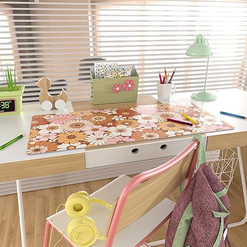 Miniatura 6 de Colorful Star Alfombrilla grande para mouse, de piel sintética, impermeable, alfombrilla de mouse para juegos de computadora, alfombrilla de mouse