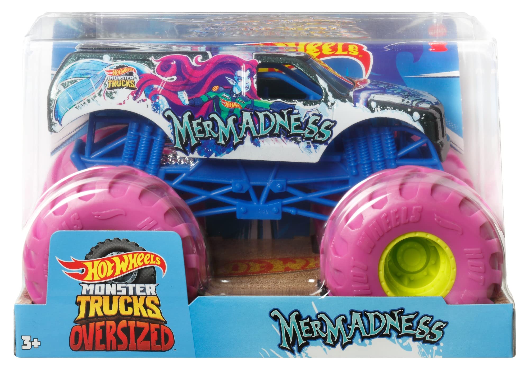 Hot Wheels Monster Trucks, Oversized Monster Truck Mermadness,1:24 Scale Die-Cast Toy Truck with Giant Wheels and Cool Designs (B0BXFXJSTH) Amazon Price History, Amazon Price Tracker
