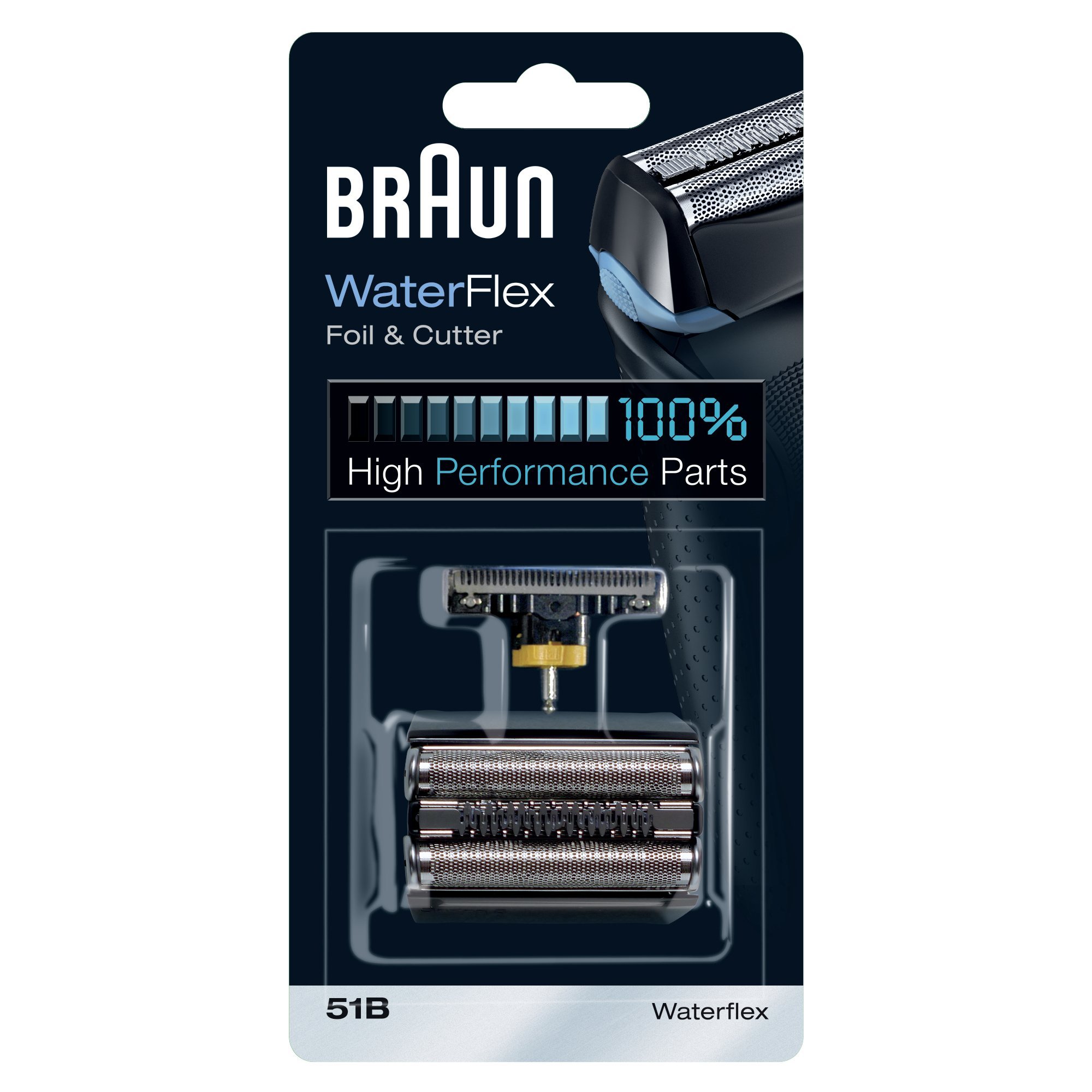 Braunshaver replacement part 51b black - compatible with waterflex shavers
