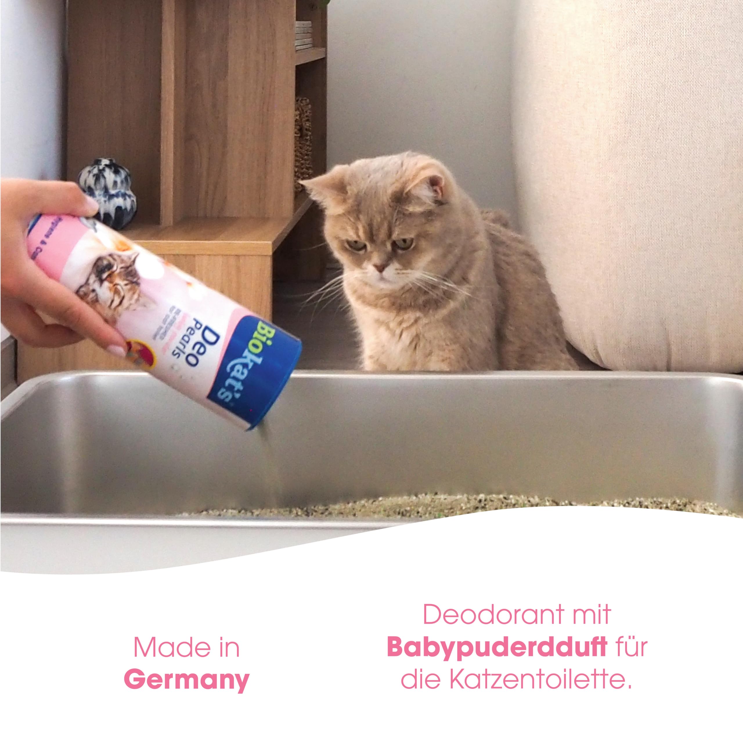 Biokat's Deo Pearls Baby Powder - Streuzusatz mit Duft für Frische und feste Klumpen in der Katzentoilette - 6 Dosen (6 x 700 g)