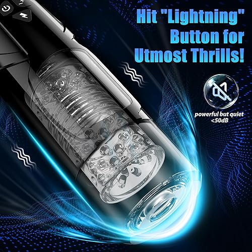 Miniatura 11 de Masturbador automático masculino, taza de masturbadores masculinos con 7 modos de empuje y rotación para estimulación del pene, juguete eléctrico