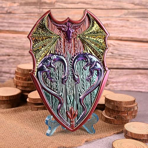 Miniatura 4 de Actvty Moldes de silicona con escudo de dragón, moldes de resina epoxi grandes, molde de resina de estatua de animales 3D para decoración de resina