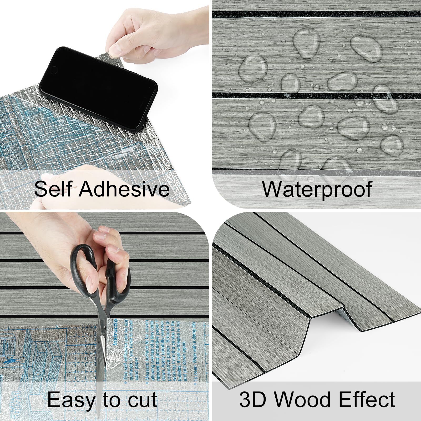 Paneles Decorativos Para Pared Aspecto De Madera Grises Paneles De Pared 3d Autoadhesivos Para Cocina Salon Revestimiento Acusticos De Pared En PVC Decorativos 30cm x300cm