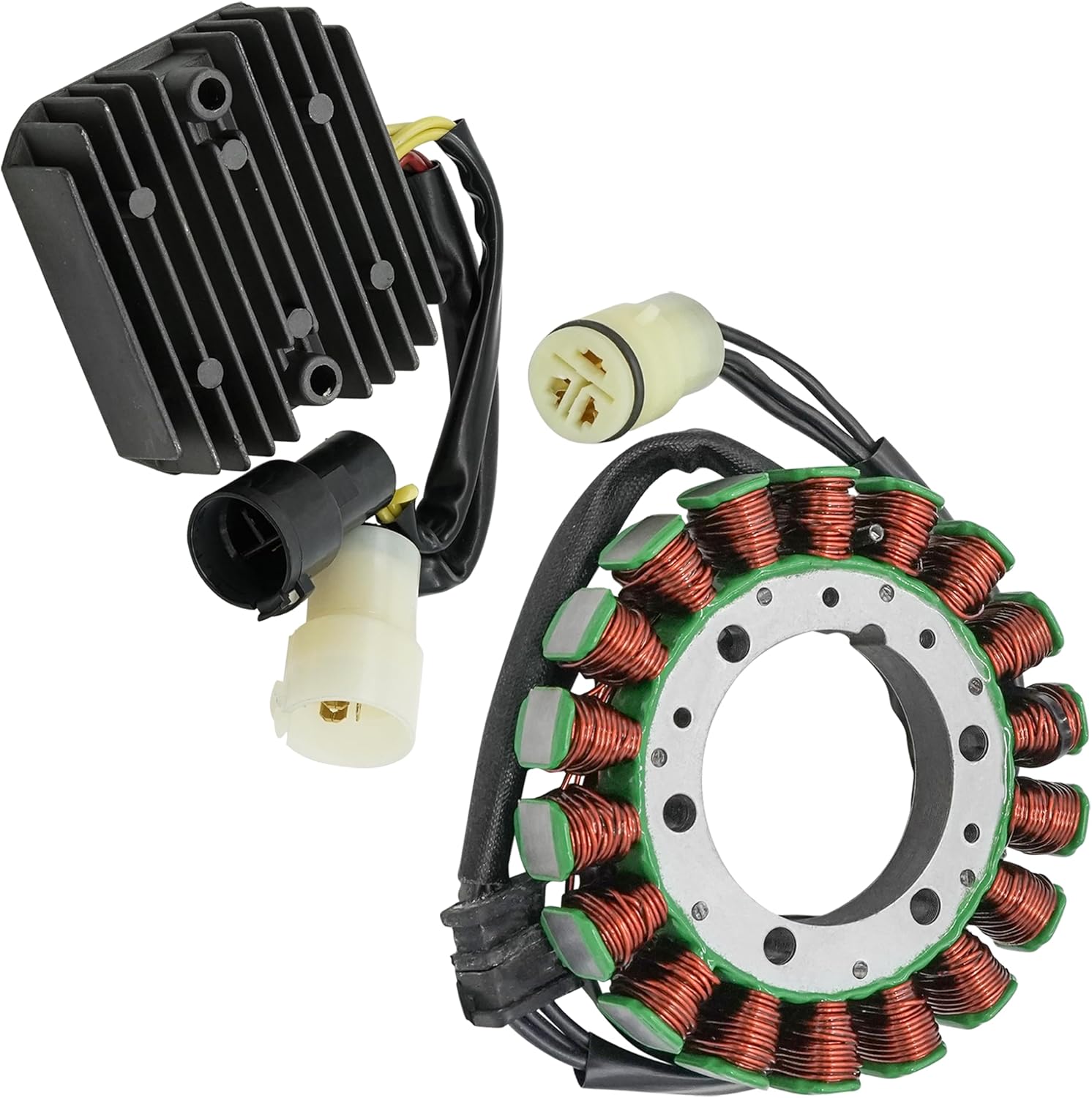 Caltric Stator and Regulator Rectifier Compatible With Kawasaki Brute Force 650 Kvf650D Kvf650E 4X4