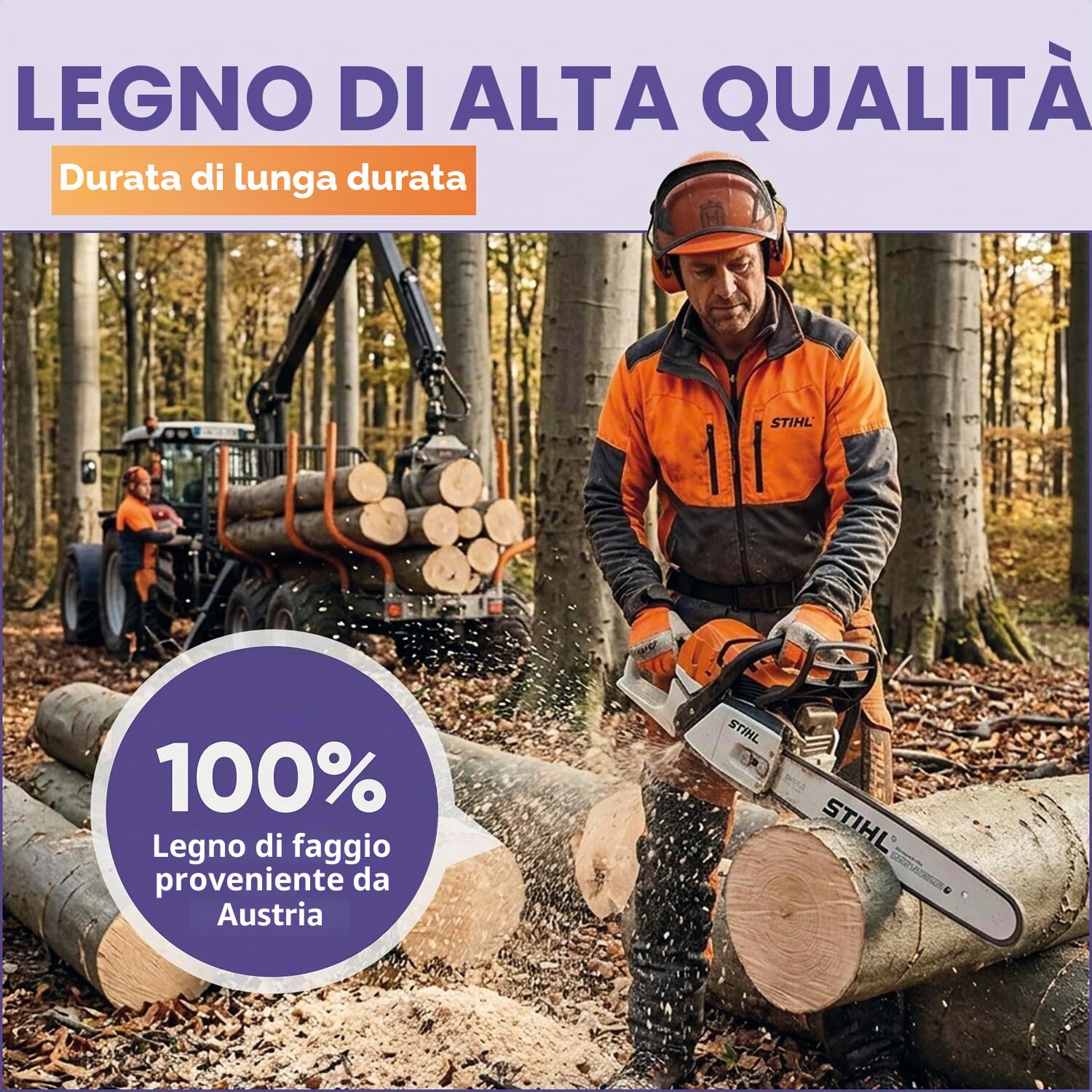vasalat Bacchette in legno liscio per fai da te, 100 cm x 20 mm, 6 pezzi