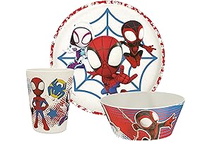Marvel Spider-Man 3-Piece Bamboo Dinnerware Set