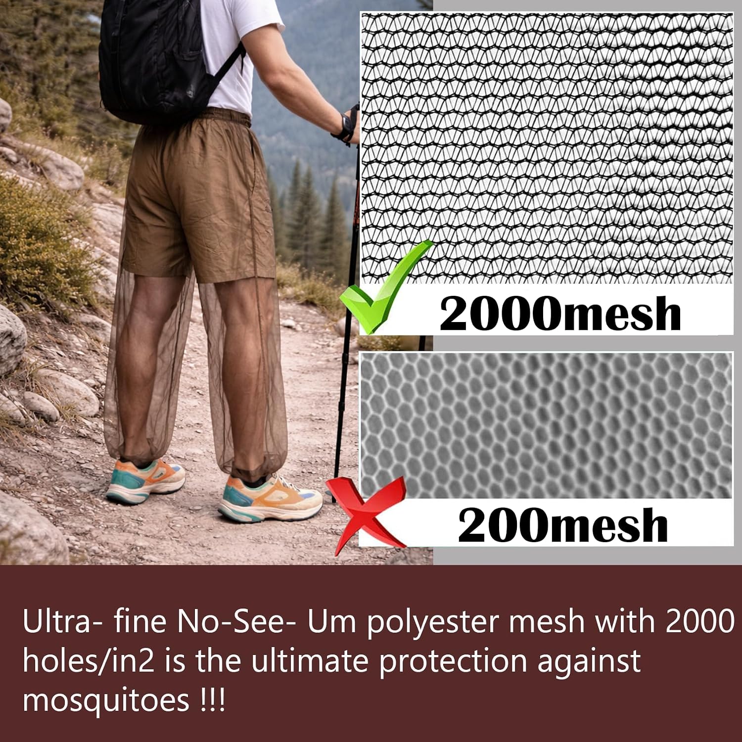 Aventik Mosquito Jacket Mosquito Pants Mosquito Suit No-See-Um Mesh, Super Light, Keep Safe Cool, UV Protection