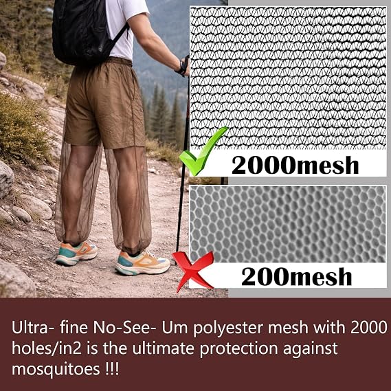 Aventik Mosquito Jacket Mosquito Pants Mosquito Suit No-See-Um Mesh, Super Light, Keep Safe Cool, UV Protection