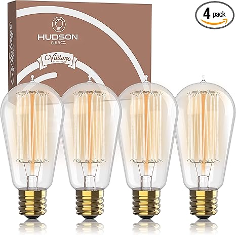 images Vintage Lightbulb Company antique vintage edison bulb 4 pack 60 watt hudson lighting 60 watt vintage light bulb st58 squirrel cage filament 230 lumens dimmable