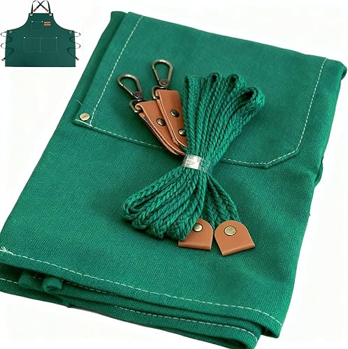 Miniatura 3 de Delantales de chef con bolsillos grandes para mujeres y hombres, lona de algodón con espalda cruzada, delantal de trabajo repelente al agua con