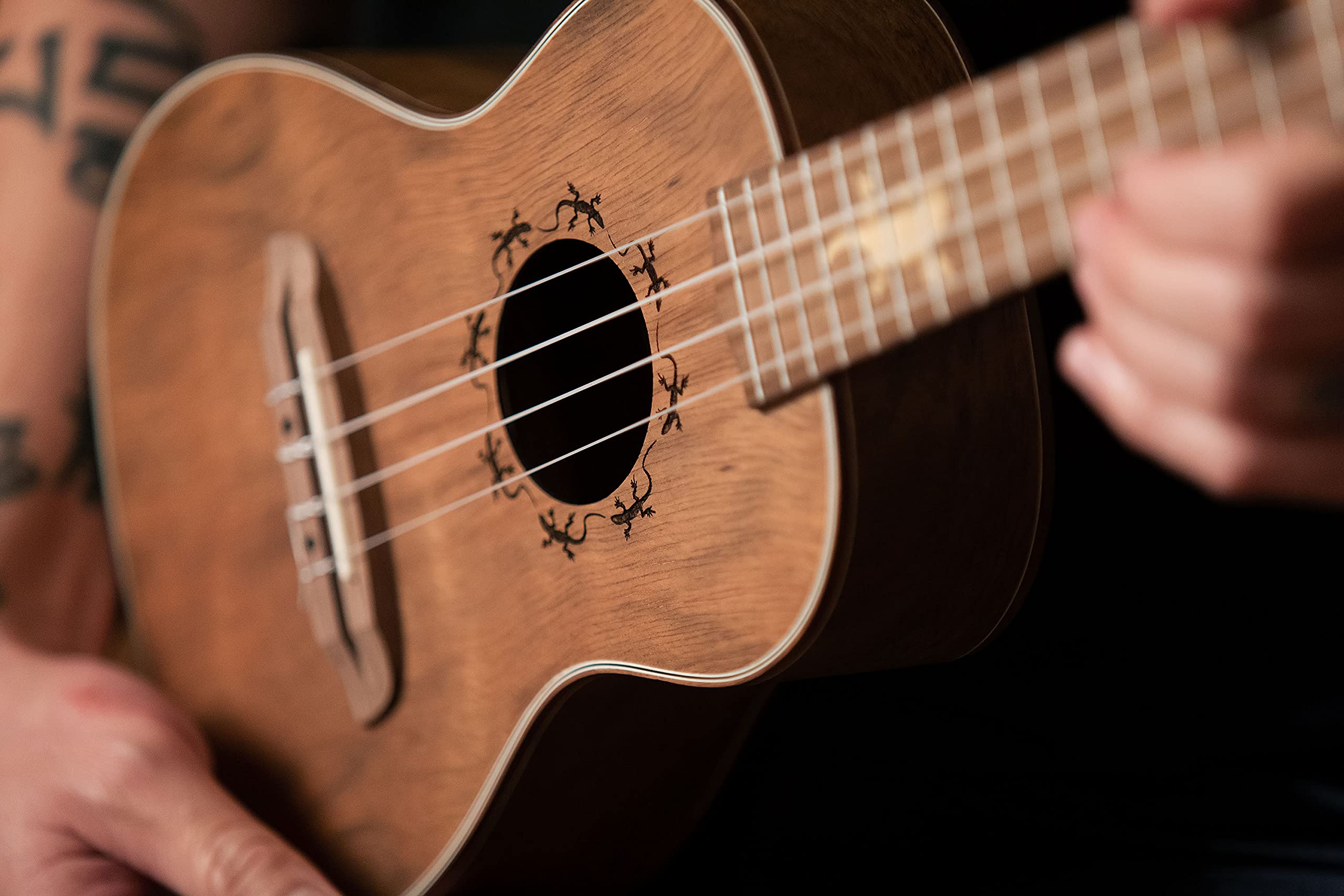 Ortega LIZARD-CC-GB Ukulele Lizard Series Concert Estuche incluido - Paldao natural