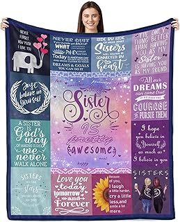 Sister Gifts Blanket, Sister Birthday Gifts from Sister, Sister Gift from Sister, Gifts for Sister, Best Birthday Gifts for Sister Super Soft Throw Blankets 50"x60"