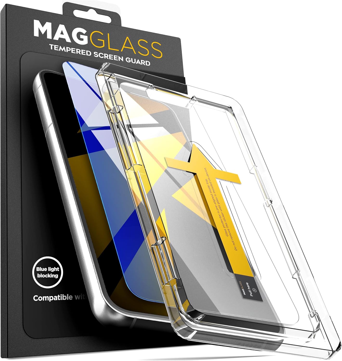 magglass Blue Light Blocking Screen Protector Designed for Samsung Galaxy S22 Tempered Glass Display Guard (Anti-Bluelight for Reduced Eye Fatigue) magglass Blue Light Blocking Screen Protector Designed for Samsung Galaxy S22 Tempered Glass Display Guard (Anti-Bluelight for Reduced Eye Fatigue)