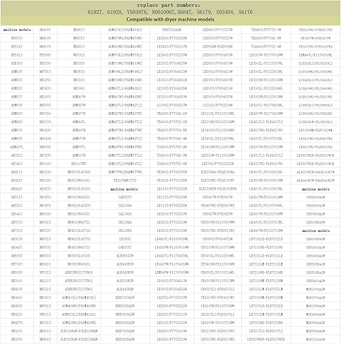 Miniatura 3 de Elemento calefactor de secadora 964p3 61927, sustituye al número de pieza 964p3 61927 D510329p 61195, compatible con los modelos ADE3SRGS173TW01
