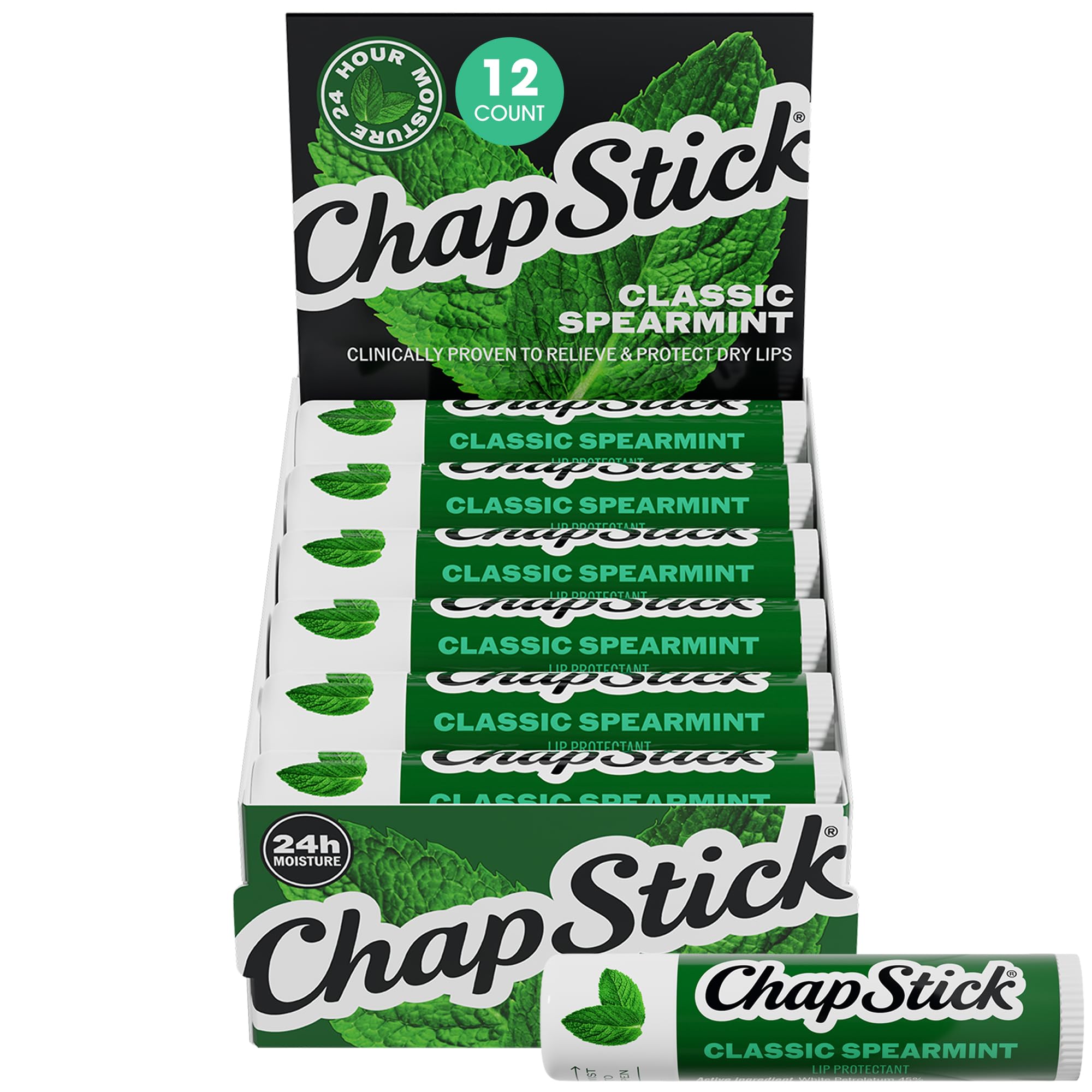 Amazon.com: ChapStick Classic Spearmint Lip Balm, Bulk 12-Pack