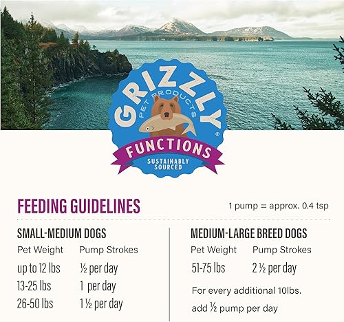 Miniatura 6 de Grizzly Pet Products Producto antioxidante líquido de aceite de krill para perros y gatos, 8 onzas