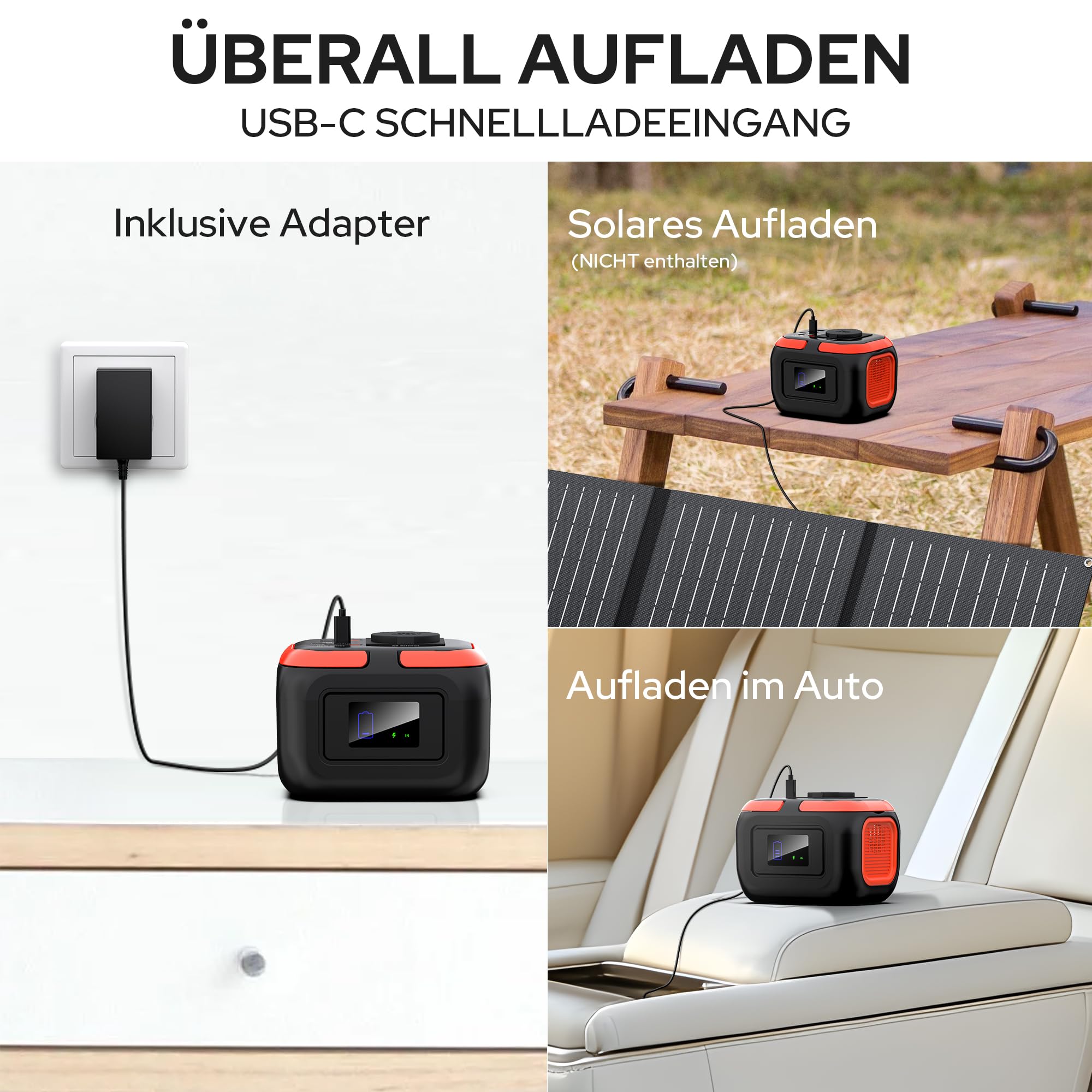 SinKeu Taşınabilir Powerstation 97 Wh, 26400 mAh mini jeneratör
