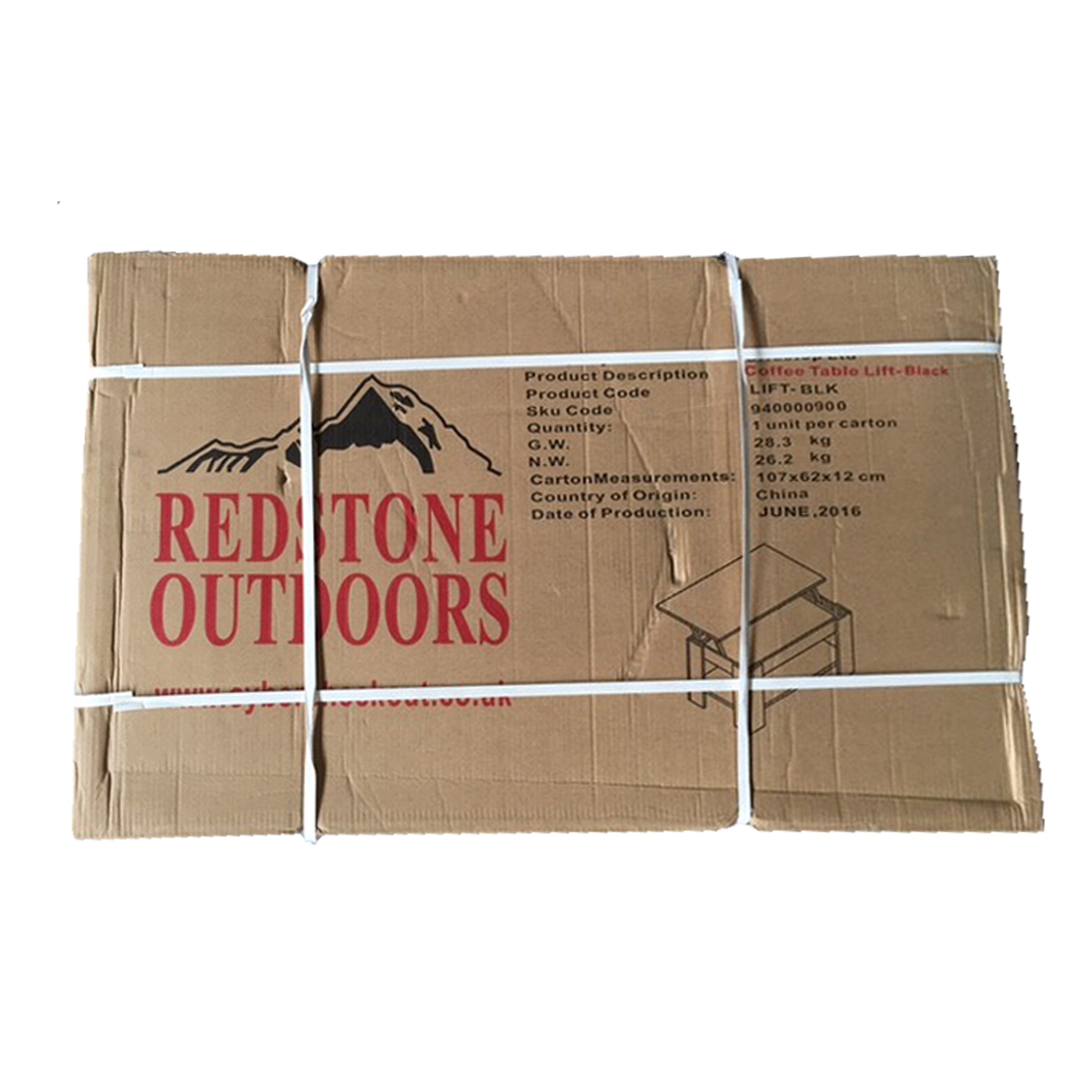 Redstone Coffee Table Lift Up Top with Storage Black Buy Online in