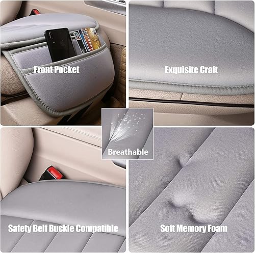Miniatura 5 de Big Ant Cojín de asiento de automóvil, cojín de espuma viscoelástica, alivio del dolor, protector de asiento cómodo para automóvil, oficina, uso