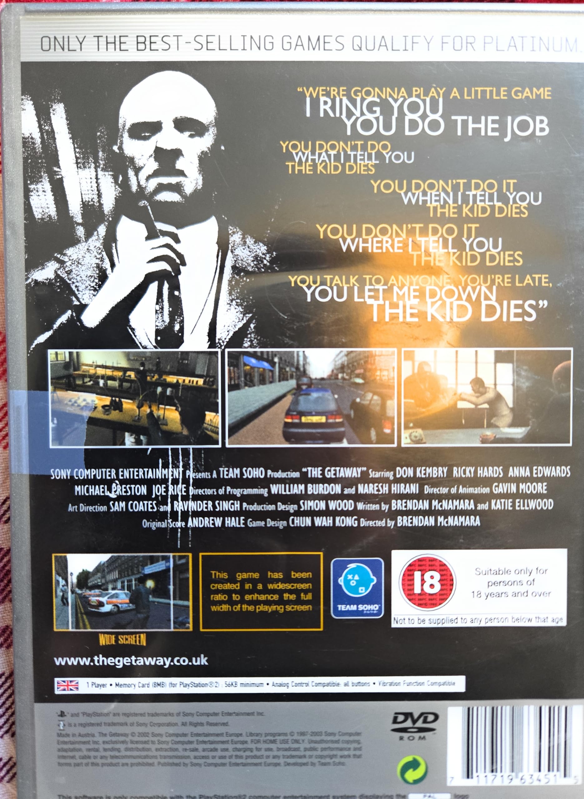 The Getaway Playstation 2 (PS2
