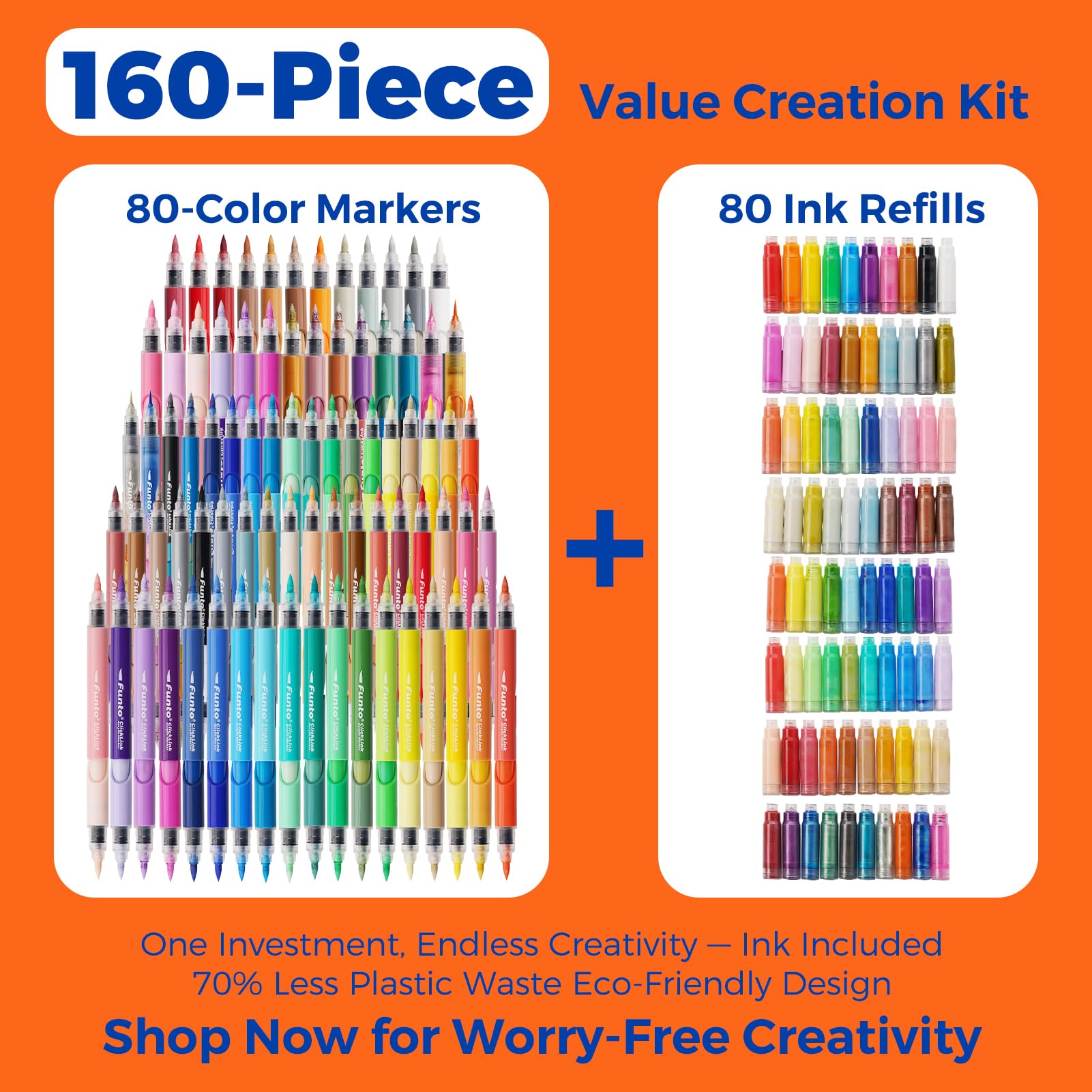 Amazon.com: Funto ClickLink Acrylic Paint Markers, 160-Piece