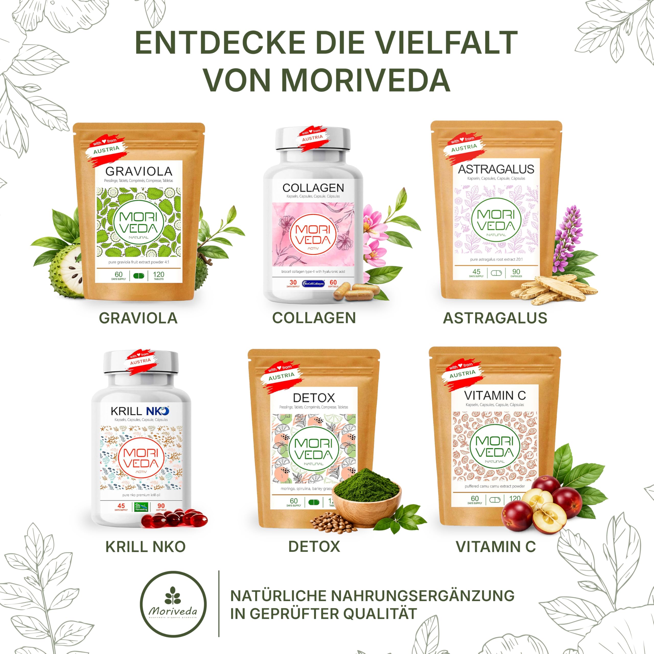 MoriVeda NKO® Antarktische Krillöl Kapseln 270 Stück (3x90) mit Vanille – 1000 mg Antarktisches Krillöl/Tagesdosis – EPA DHA Astaxanthin Cholin Phospholipide – MSC-zertifiziert, aus ECO Harvesting