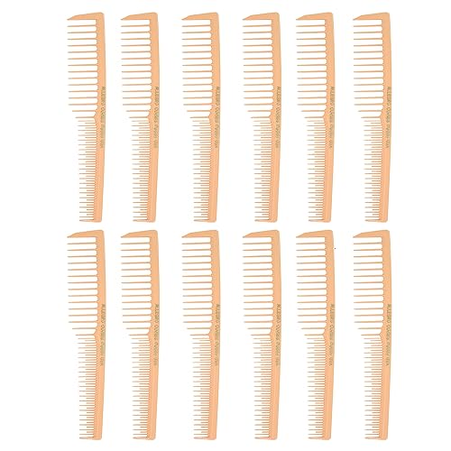 Miniatura 9 de Allegro Combs 6000 dientes anchos teasing Lift ventilado pelo peine de dientes espaciales peluquero estilista pelo rizado mezcla fresca 12 piezas