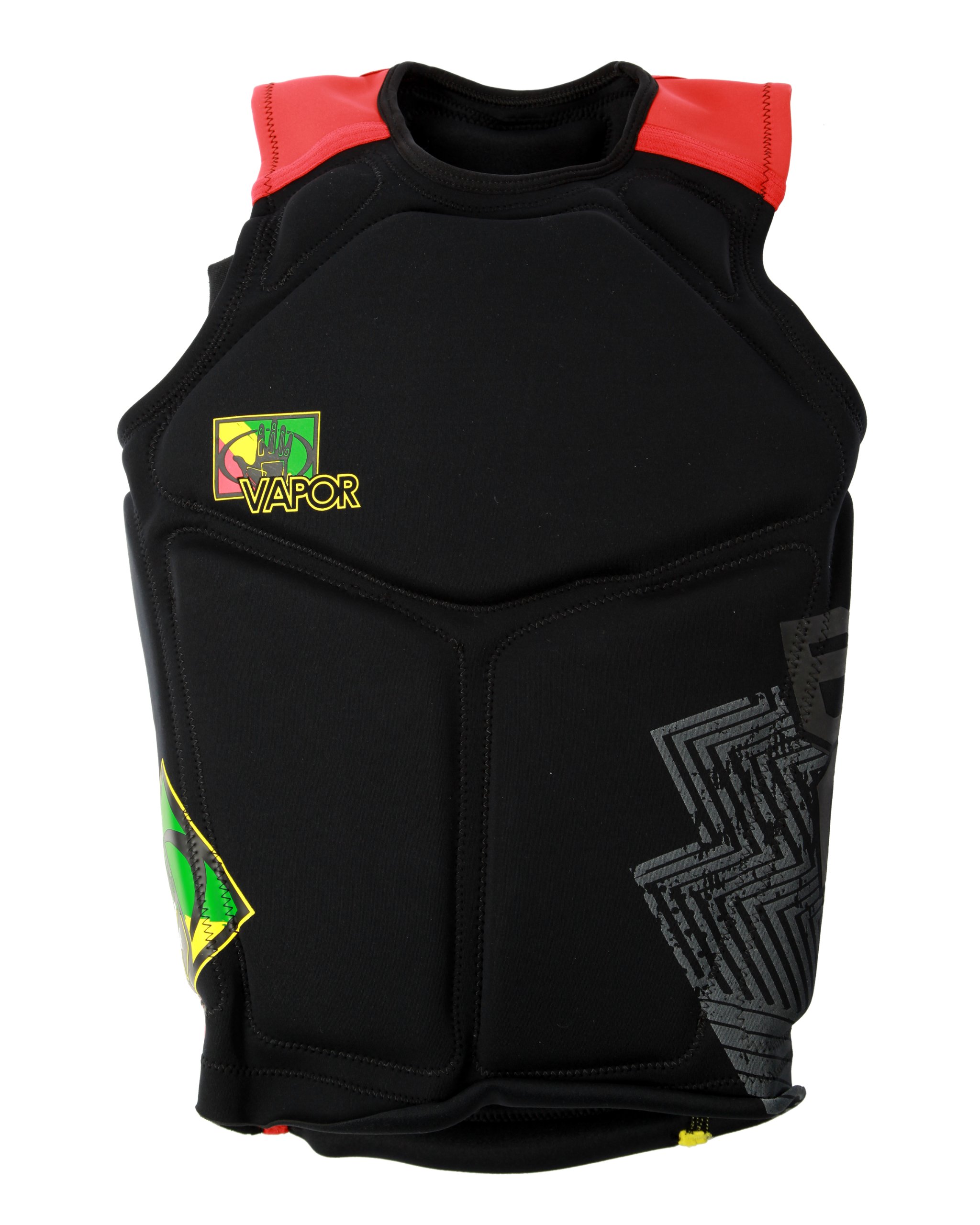 Body Glove Men's Vapor Neoprene Competition Waterski or Wakeboard Pullover Vest (Rasta/Black, XX-Large)