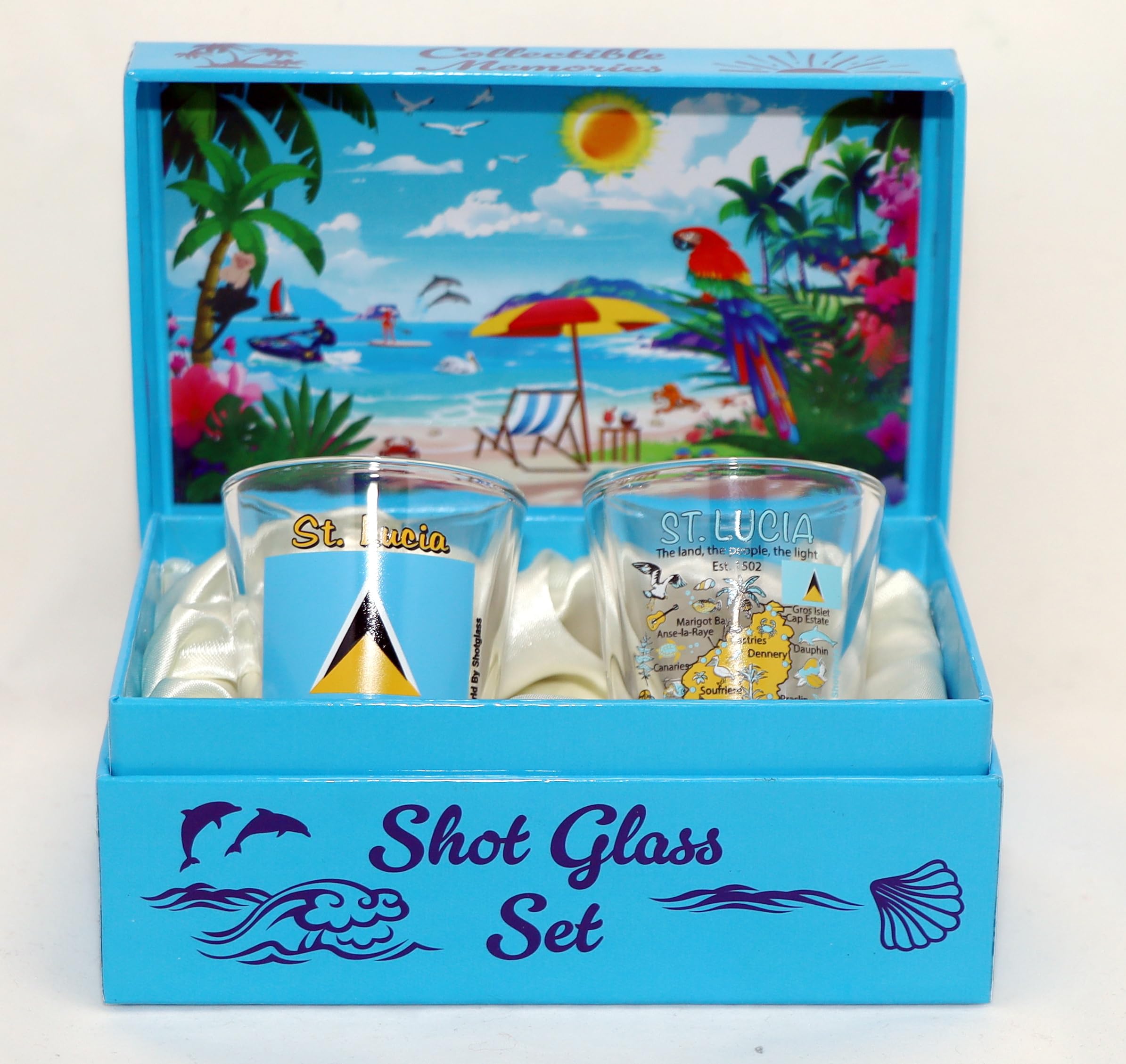 Amazon.com | World By Shotglass St. Lucia Caribbean Boxed Shot