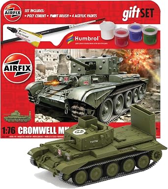 Airfix Starter Gift Set Cromwell MK IV 176 Military Tank Plastic Model Kit A55109A