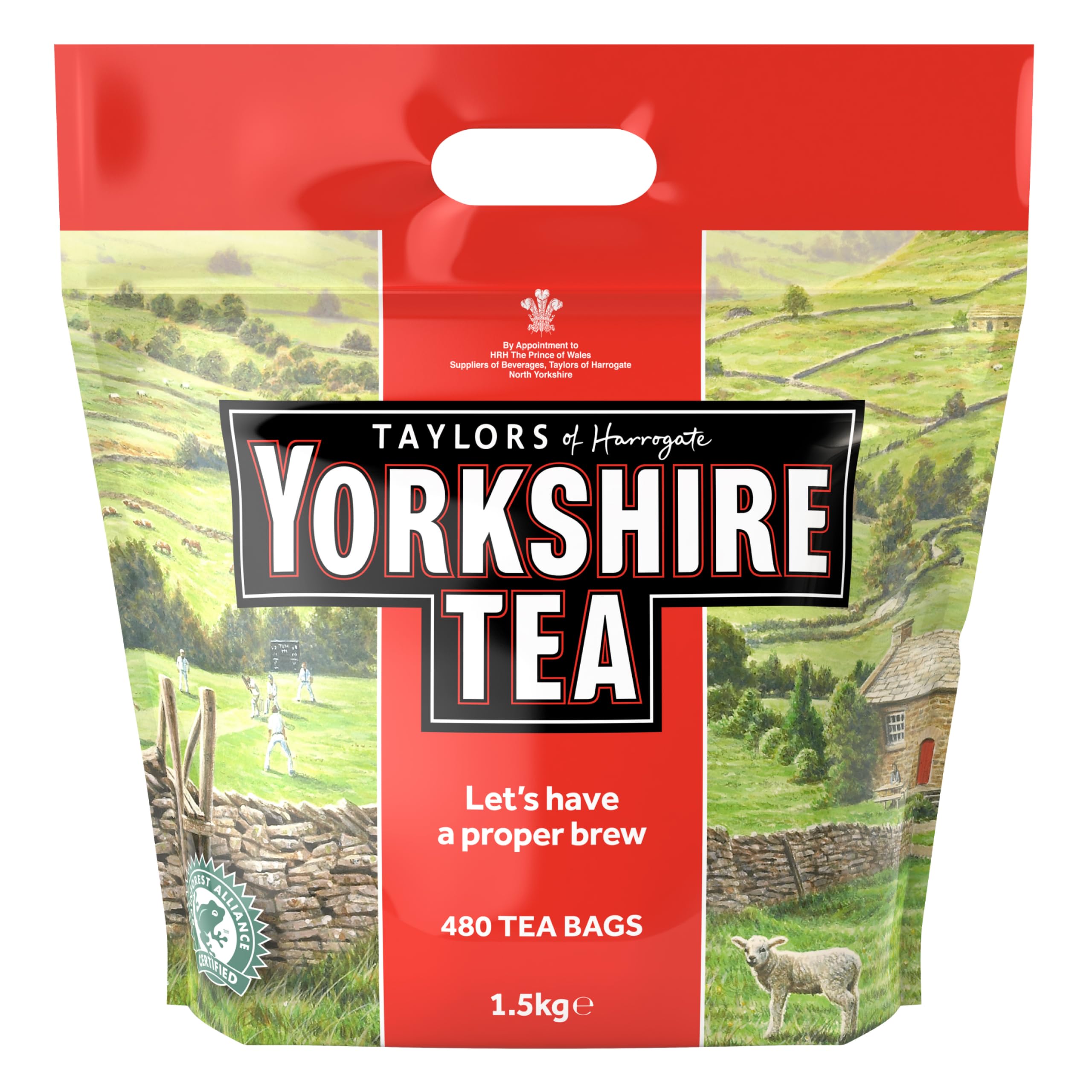 Yorkshire Tea - Erfrischender, Starker Schwarzer Tee-Mix - English Breakfast, Sorgfältig Gemischt für Konsistenz und Geschmack - 480 Teebeutel