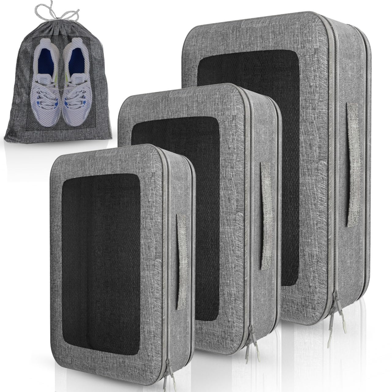 SafiSpiral Compression Packing Cubes - Set of 4 Lightweight Packing Cubes Compression for Suitcase Organizer - Maximize Your Luggage Space with Our