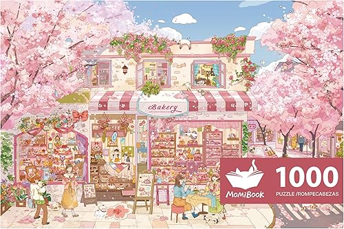 Miniatura 20 de MOMIBOOK Rompecabezas para adultos de 1000 piezas Rompecabezas de jardín de la tarde, imagen de pintura primaveral difícil desafiante duro imposible
