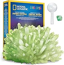 National Geographic Giant Glow Crystal Growing Kit - Up to 3 Times Bigger Than Our Standard Crystals, Stem Science Kit for Kids