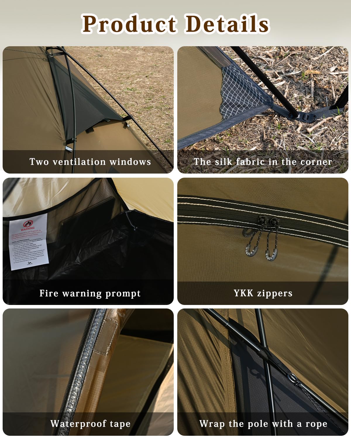 TOMOUNT Zelt Rucksackzelt 1-2 Mann Zelt Wasserdicht Ultraleicht Nylon 1,5kg-2kg für Wandern Camping Outdoor