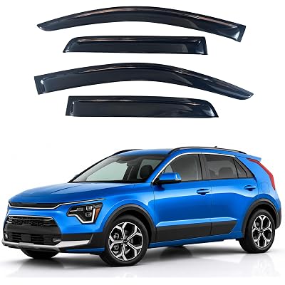 IG Window Visors Fit for 2023-2026 Kia NIRO, Out-Channel Rain Guards Vent Wind Deflectors 4PC, Car Accessories for 23-26 NIRO