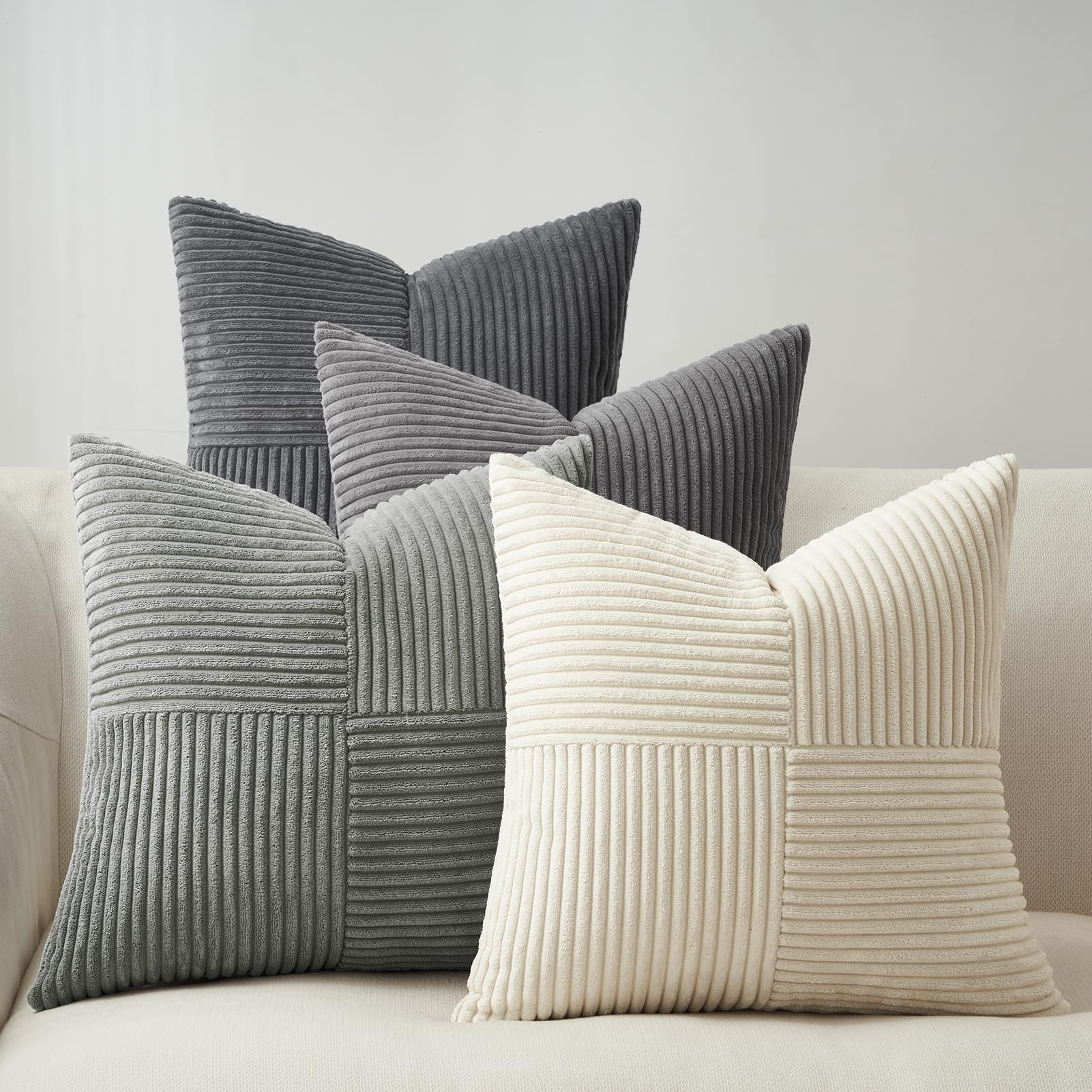 Topfinel Kissenbezug 4er Set Kissenhülle Kissenbezüge deko für Sofa Schlafzimmer Wohnzimmer