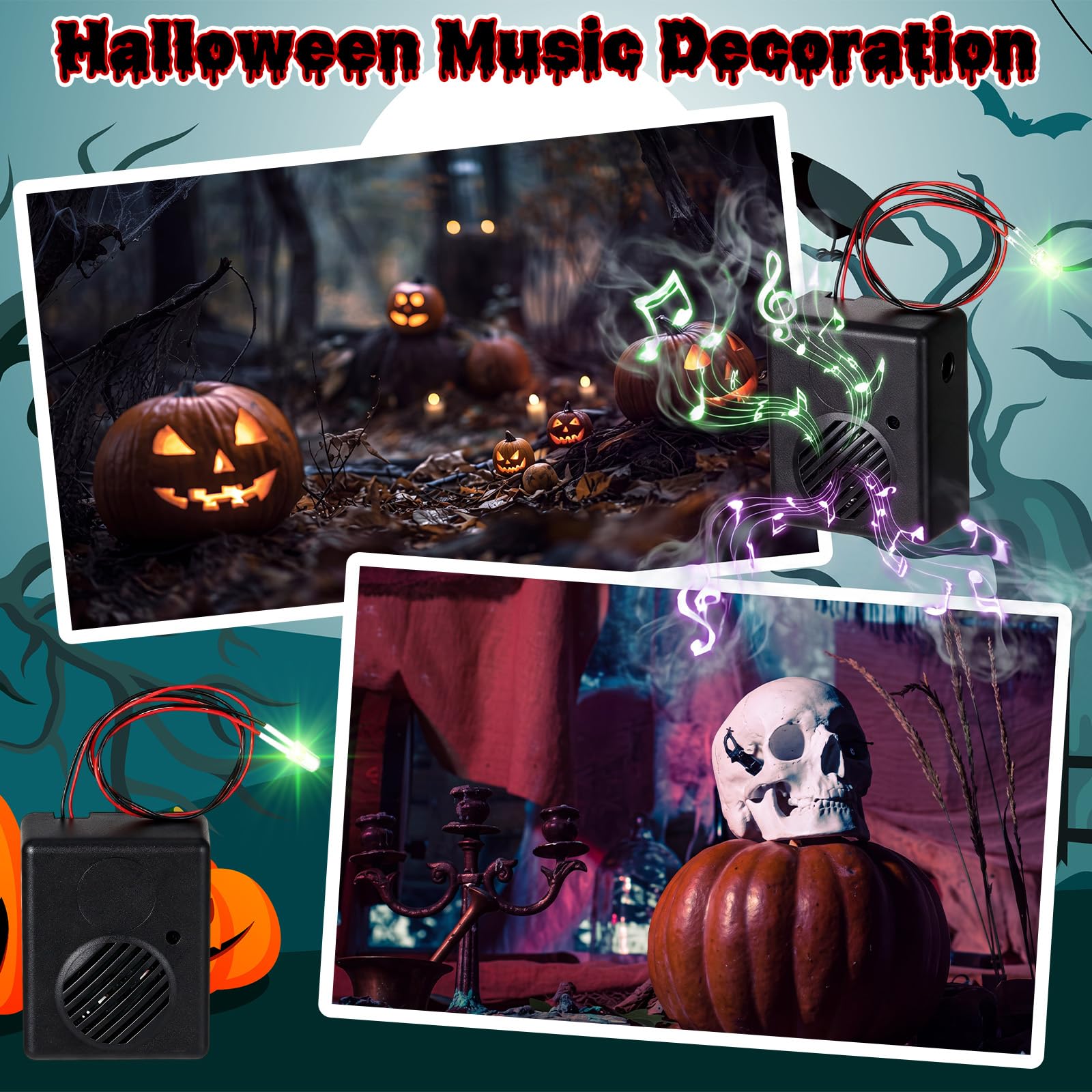 Seenelling 6 sensores de sonido de Halloween Scare